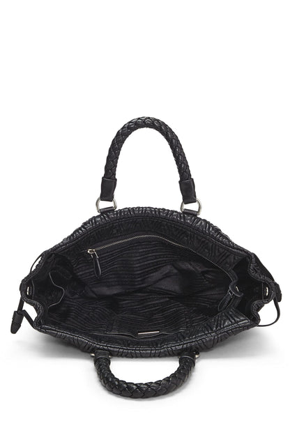 Prada, Bolso de mano Antik de napa negra Pre-Loved, Negro