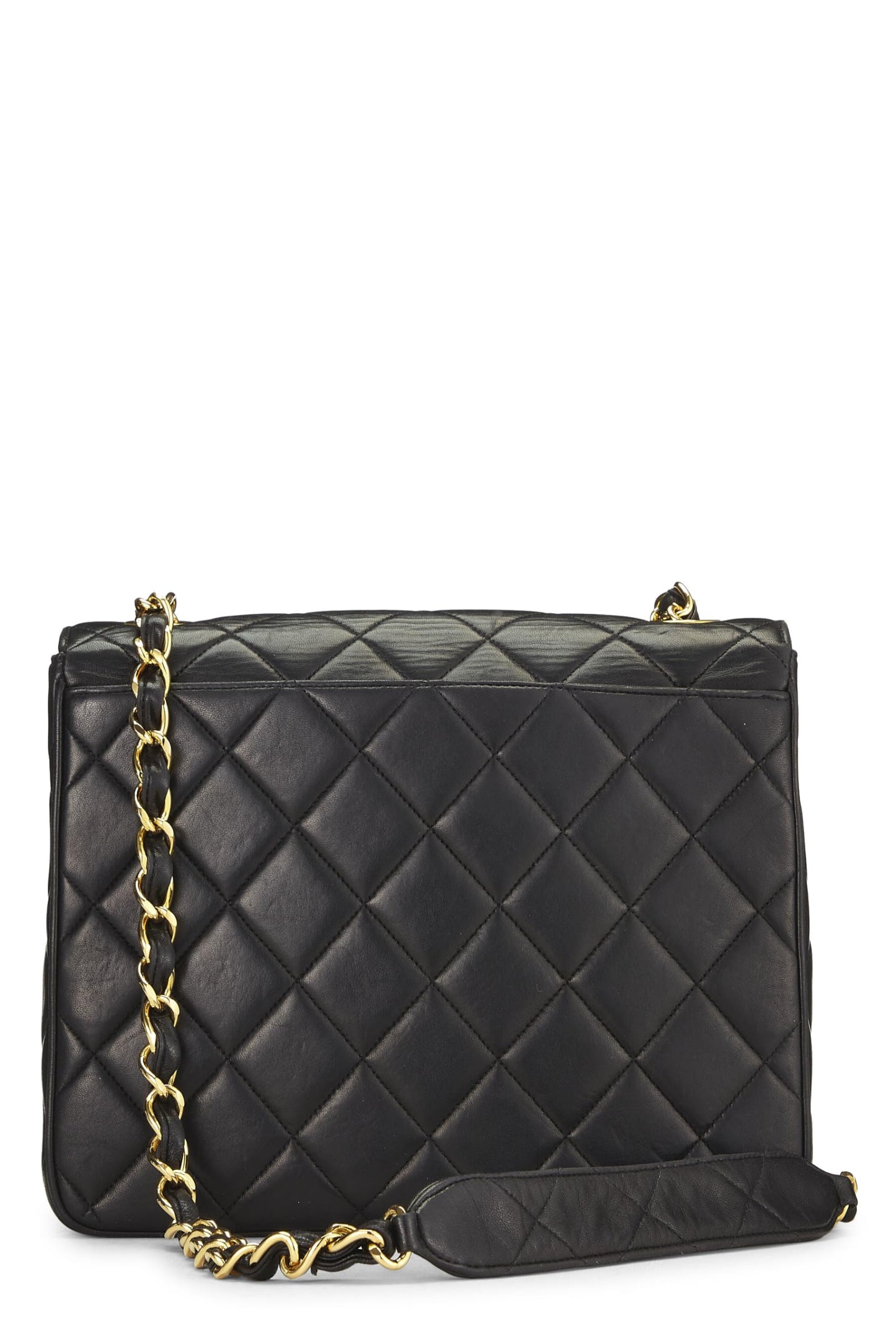 Chanel, Pre-Loved Black Lambskin Big 'CC' Square Flap, Black