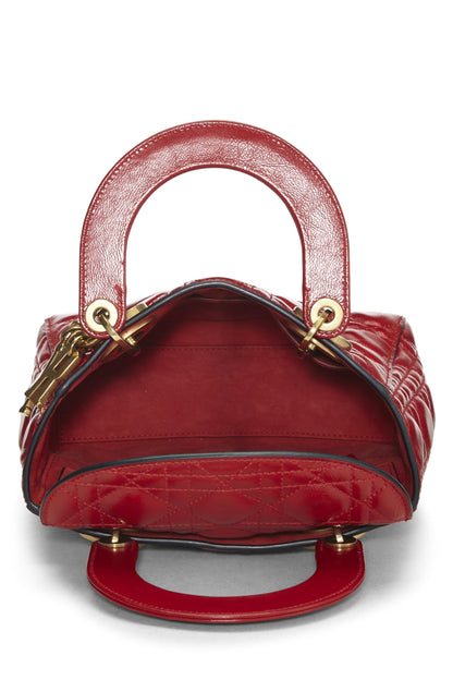 Dior, My Lady Dior Lucky Charm Small en cuir de veau rouge d'occasion, rouge