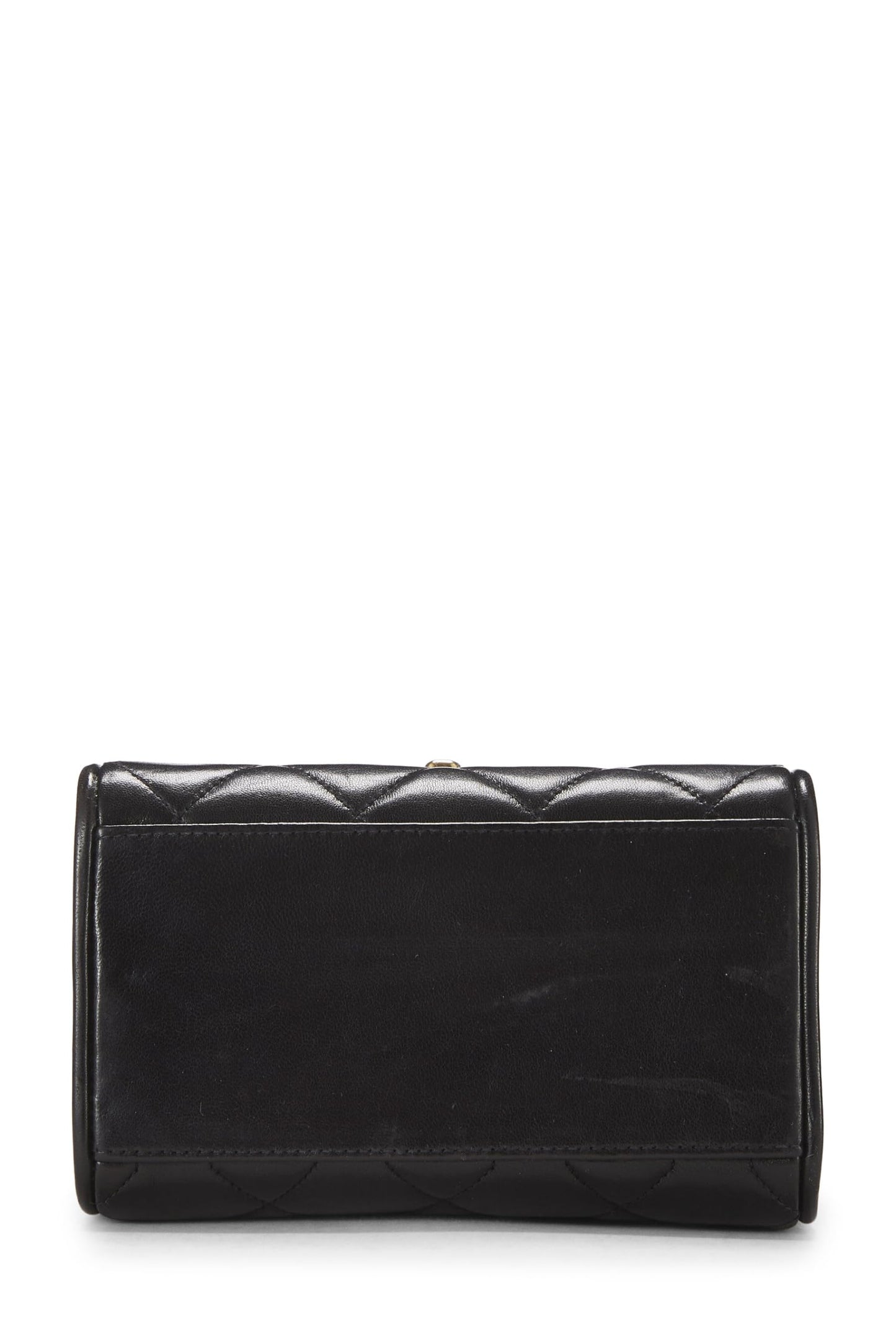 Chanel, Pre-Loved Black Quilted Lambskin Half Flap Mini, Black