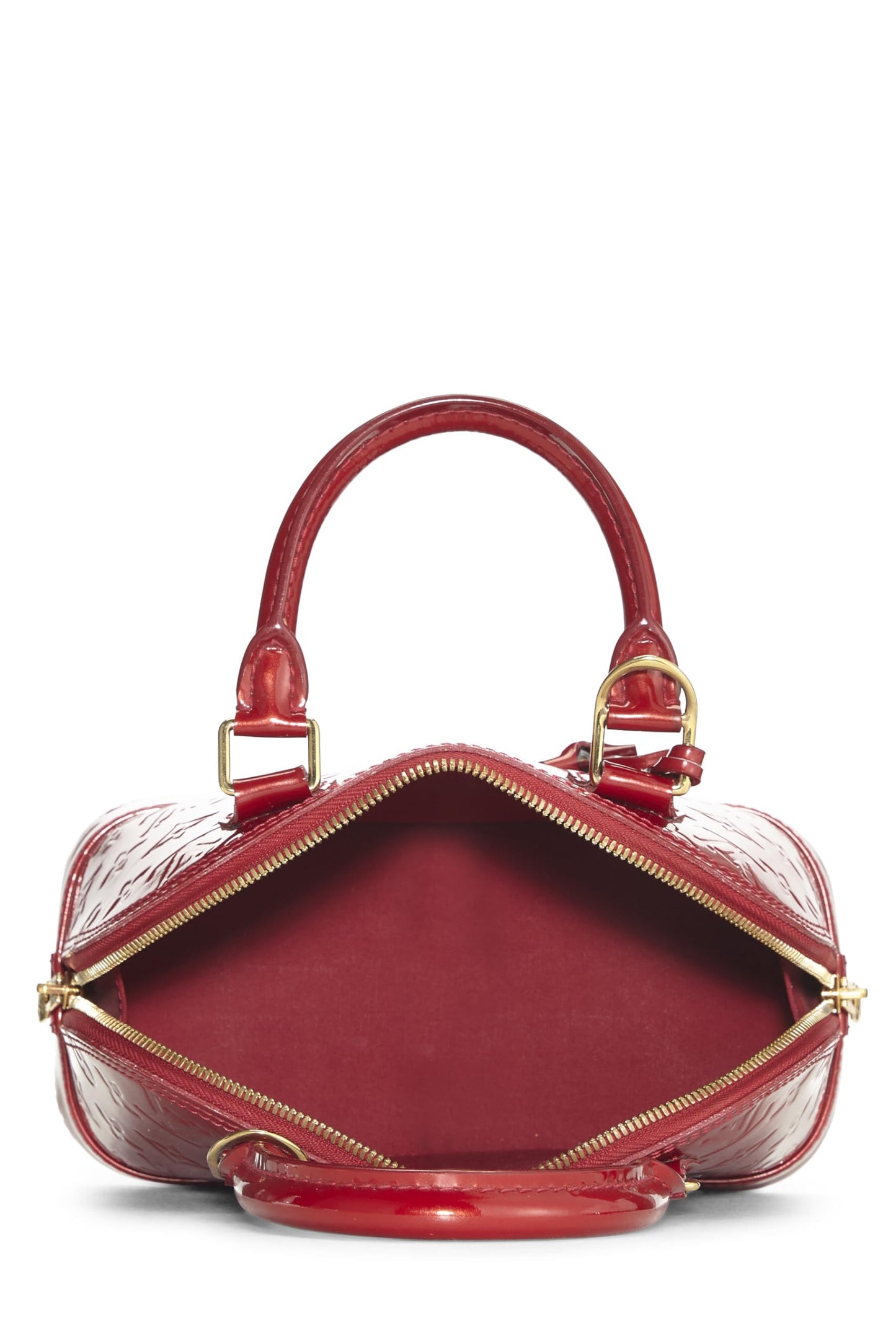 Louis Vuitton, Pre-Loved Cerise Monogram Vernis Alma BB, Red