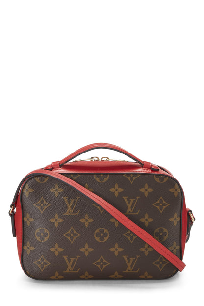 Louis Vuitton, Pre-Loved Red Monogram Canvas Saintonge, Red