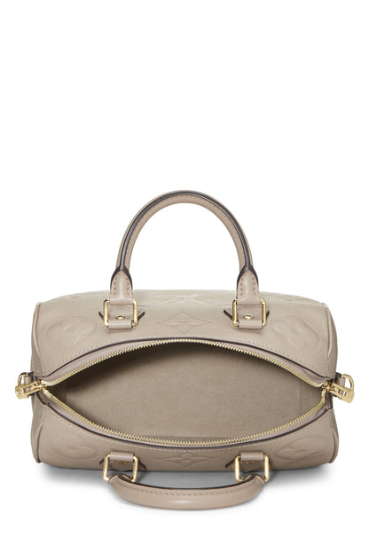 Louis Vuitton, Monograma gris Pre-Loved Empreinte Speedy Bandouliere 25, Gris