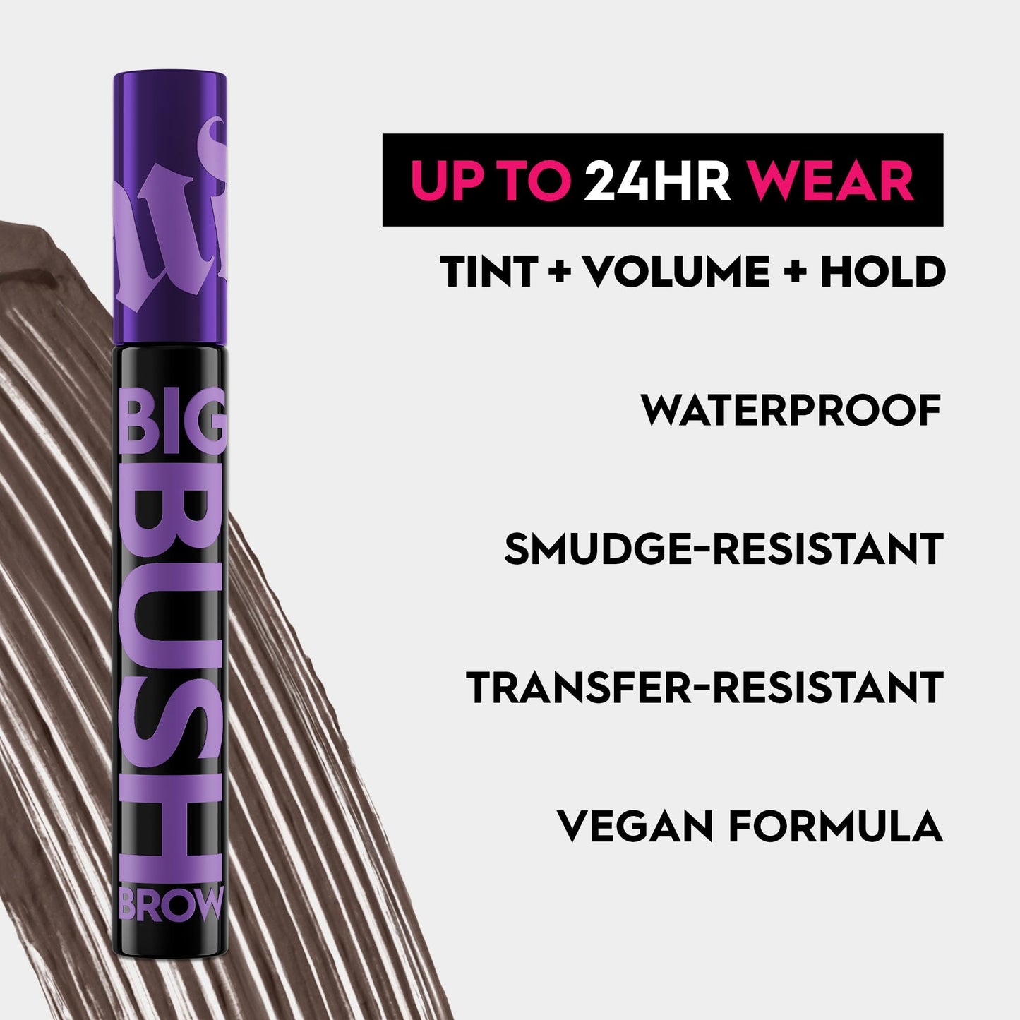 Ensemble crayon à sourcils brun foncé et gel à sourcils volumisant teinté Urban Decay - Stylo à sourcils microblading 2 en 1 Brow Blade + crayon imperméable, gel à sourcils Big Bush Waterproof 24H Hold (Dark Drapes)