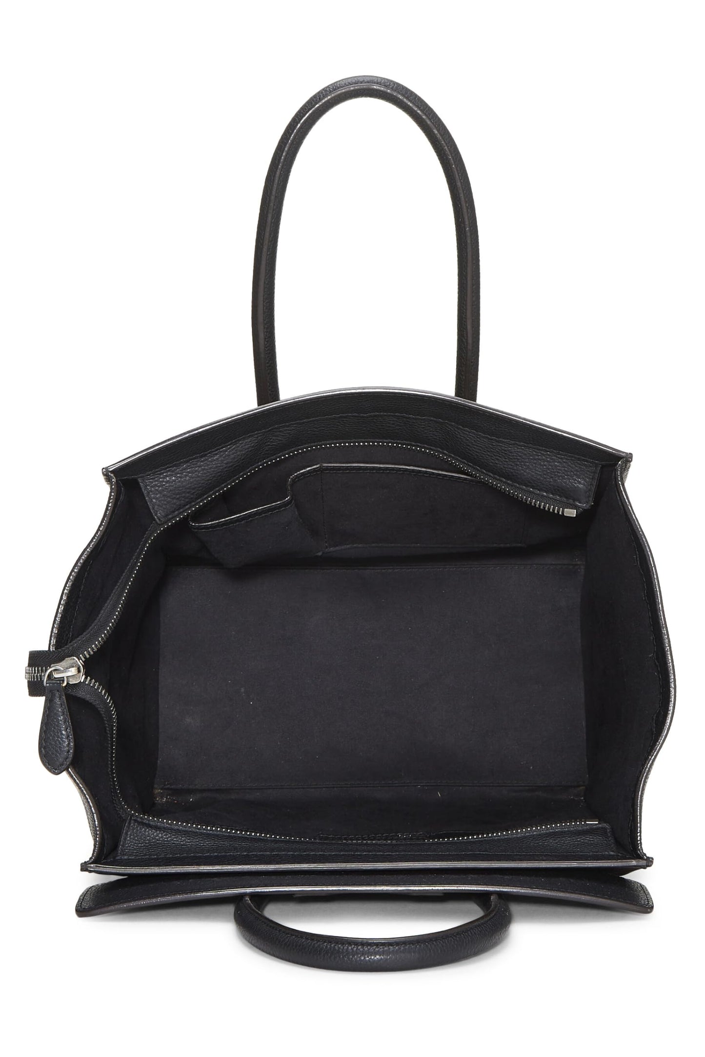 Céline, Maleta mini de piel de becerro con tambores negros Pre-Loved, Negro