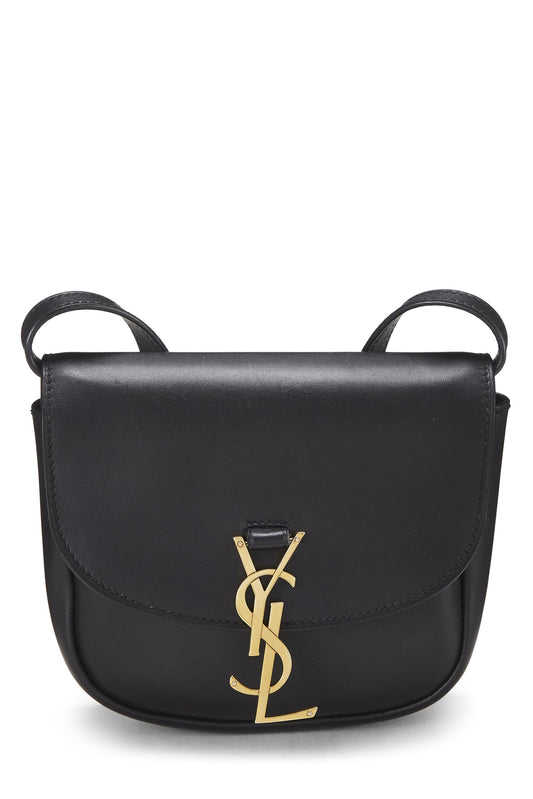 Yves Saint Laurent, sac à bandoulière Kaia en cuir de veau noir d'occasion, noir