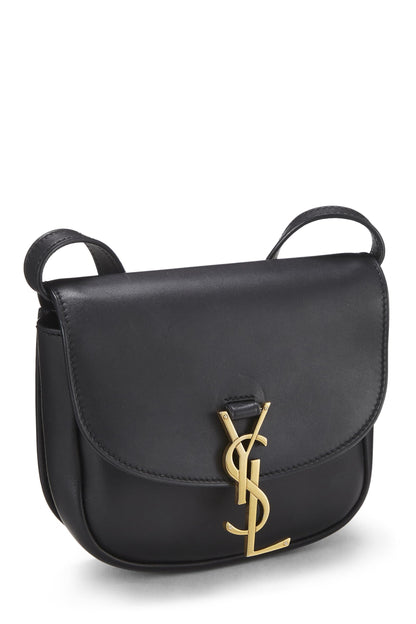 Yves Saint Laurent, sac à bandoulière Kaia en cuir de veau noir d'occasion, noir