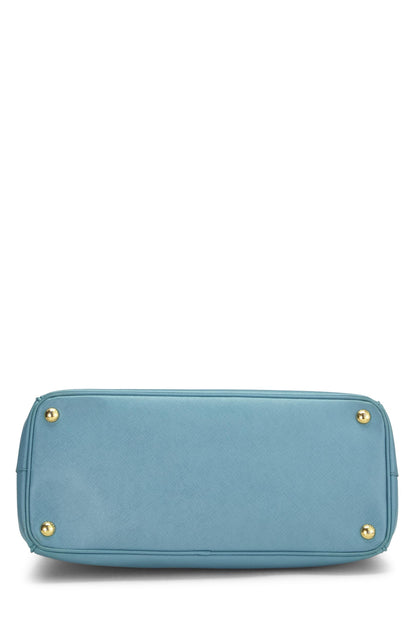 Prada, sac fourre-tout Executive moyen en saffiano bleu d'occasion, bleu