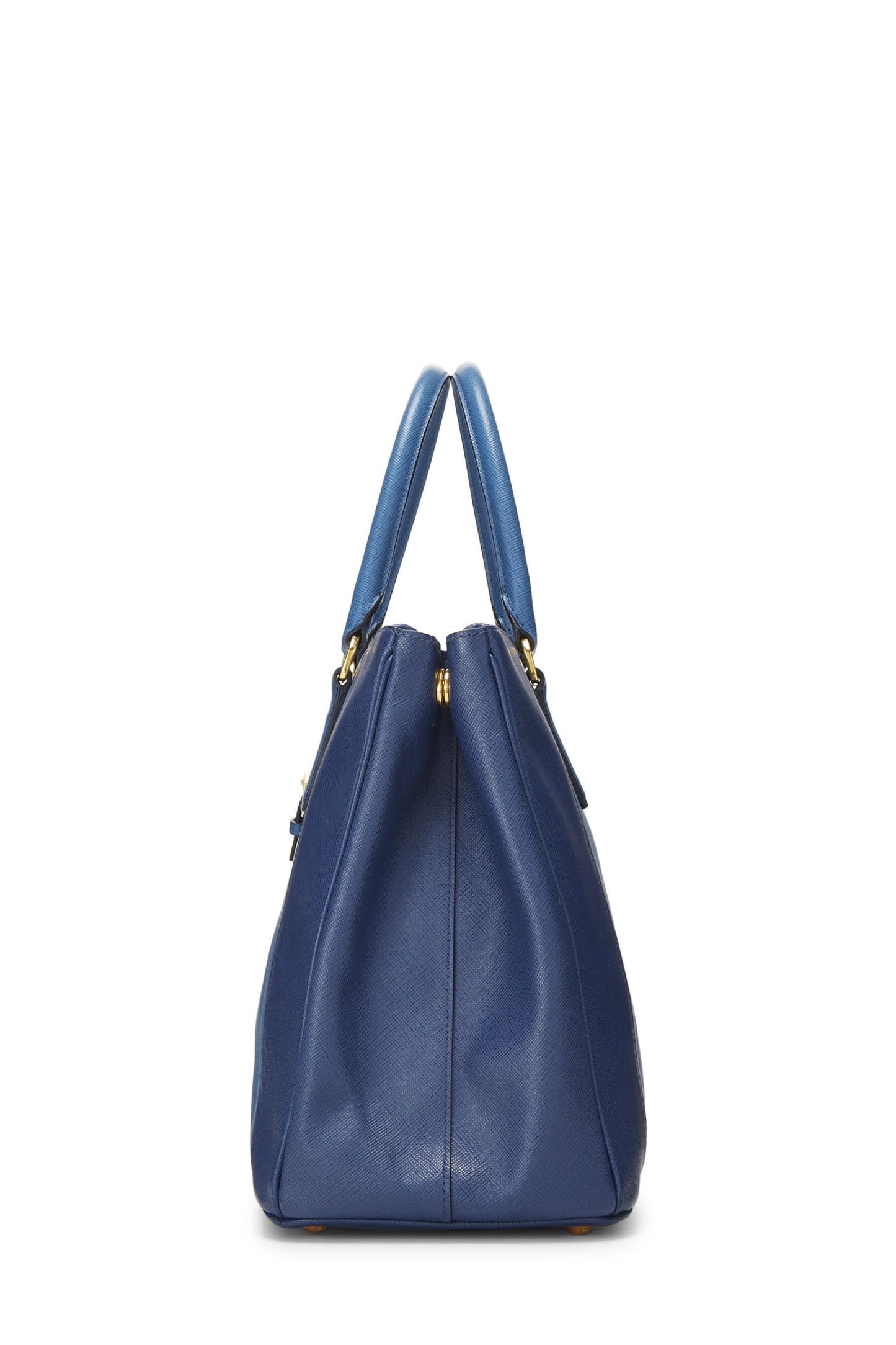 Prada, sac fourre-tout Executive moyen en saffiano bleu d'occasion, bleu