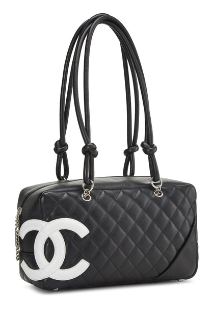 Chanel, Bowler Cambon Ligne en cuir de veau noir d'occasion, noir