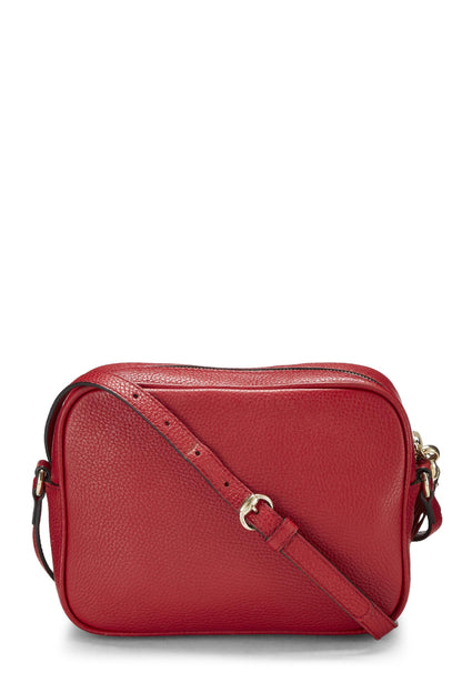 Gucci, Pre-Loved Red Grained Leather Soho Disco, Red