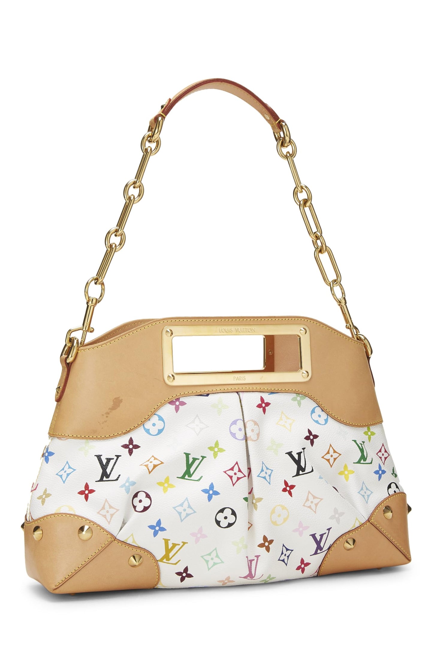 Louis Vuitton, Takashi Murakami x Louis Vuitton Judy MM Blanc Monogram Multicolore d'occasion, Blanc