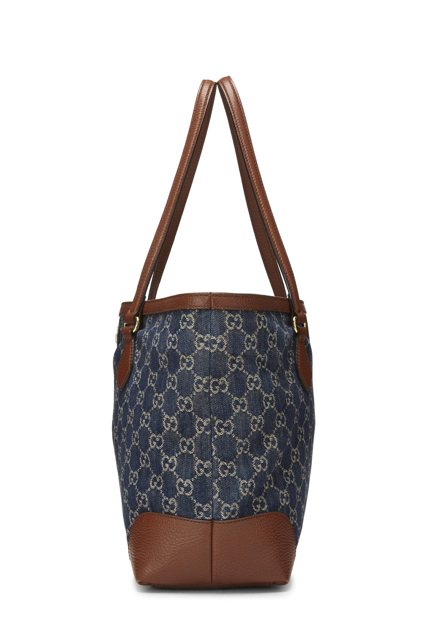 Gucci, sac fourre-tout Ophidia Medium en denim bleu GG d'occasion, bleu