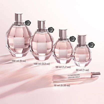 Viktor&amp;Rolf - Flowerbomb Eau de Parfum - Parfum Femme - Floral &amp; Boisé - Avec des Notes de Rose, Pivoine &amp; Patchouli - 10 ml - Format Voyage