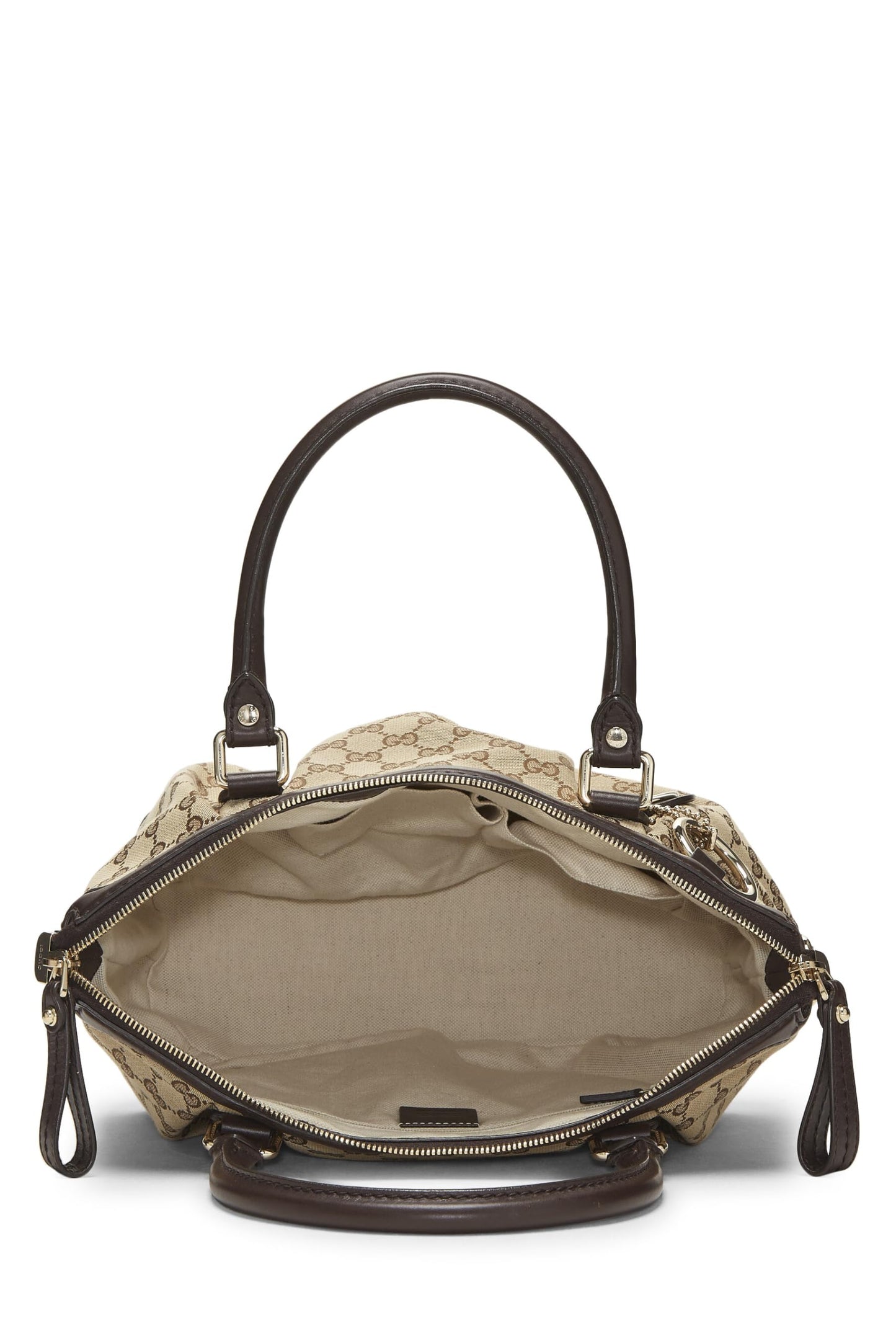 Gucci, Bolso de mano Sukey de lona GG original Pre-Loved mediano, marrón