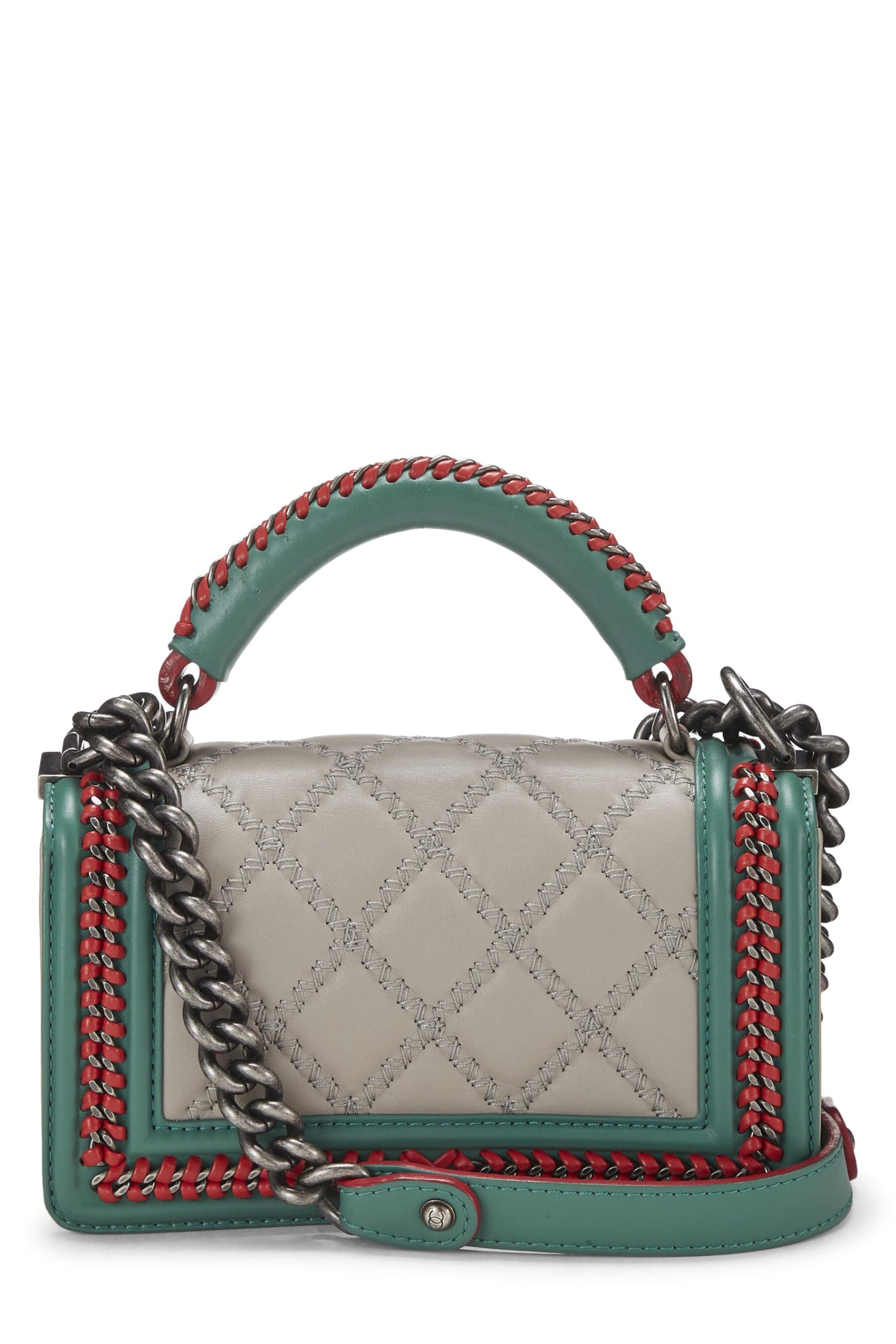 Chanel, Pre-Loved Paris-Salzburg Multicolor Braided Around Top Handle Boy Bag Small, Multi