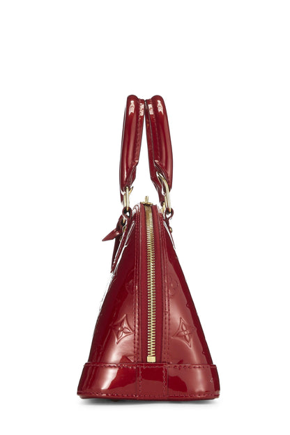 Louis Vuitton, Pre-Loved Cerise Monogram Vernis Alma BB, Red