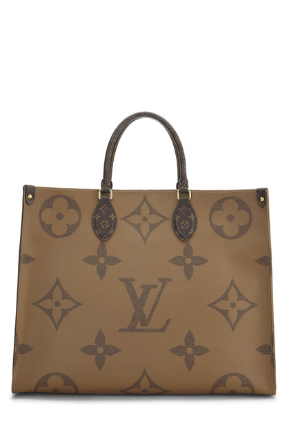 Louis Vuitton, Pre-Loved Monogram Reversed Giant On The Go GM, Brown