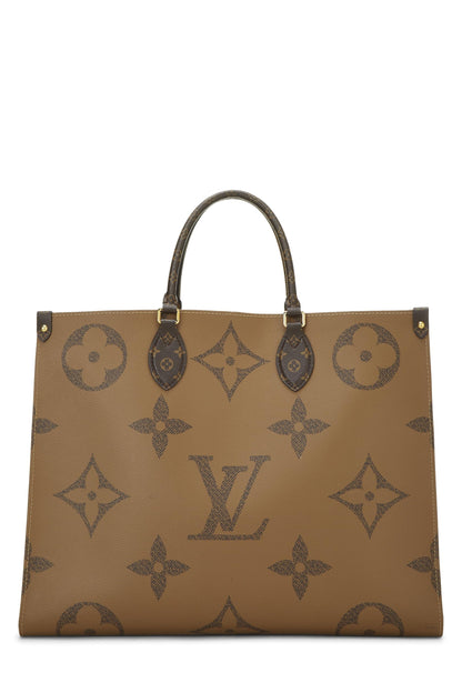 Louis Vuitton, Pre-Loved Monogram Reversed Giant On The Go GM, Brown