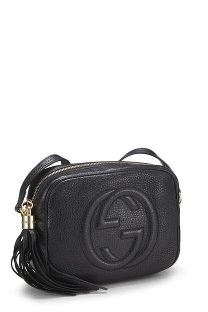 Gucci, Pre-Loved Black Leather Soho Disco Bag, Black