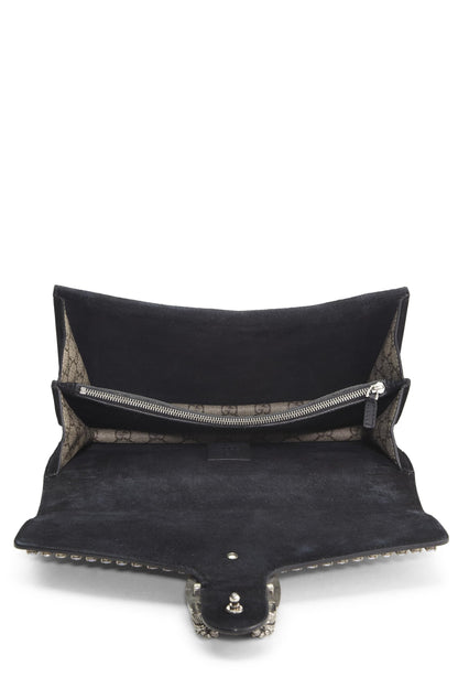 Gucci, sac Dionysus en toile GG Supreme orné de cristaux, taille moyenne, noir, d'occasion