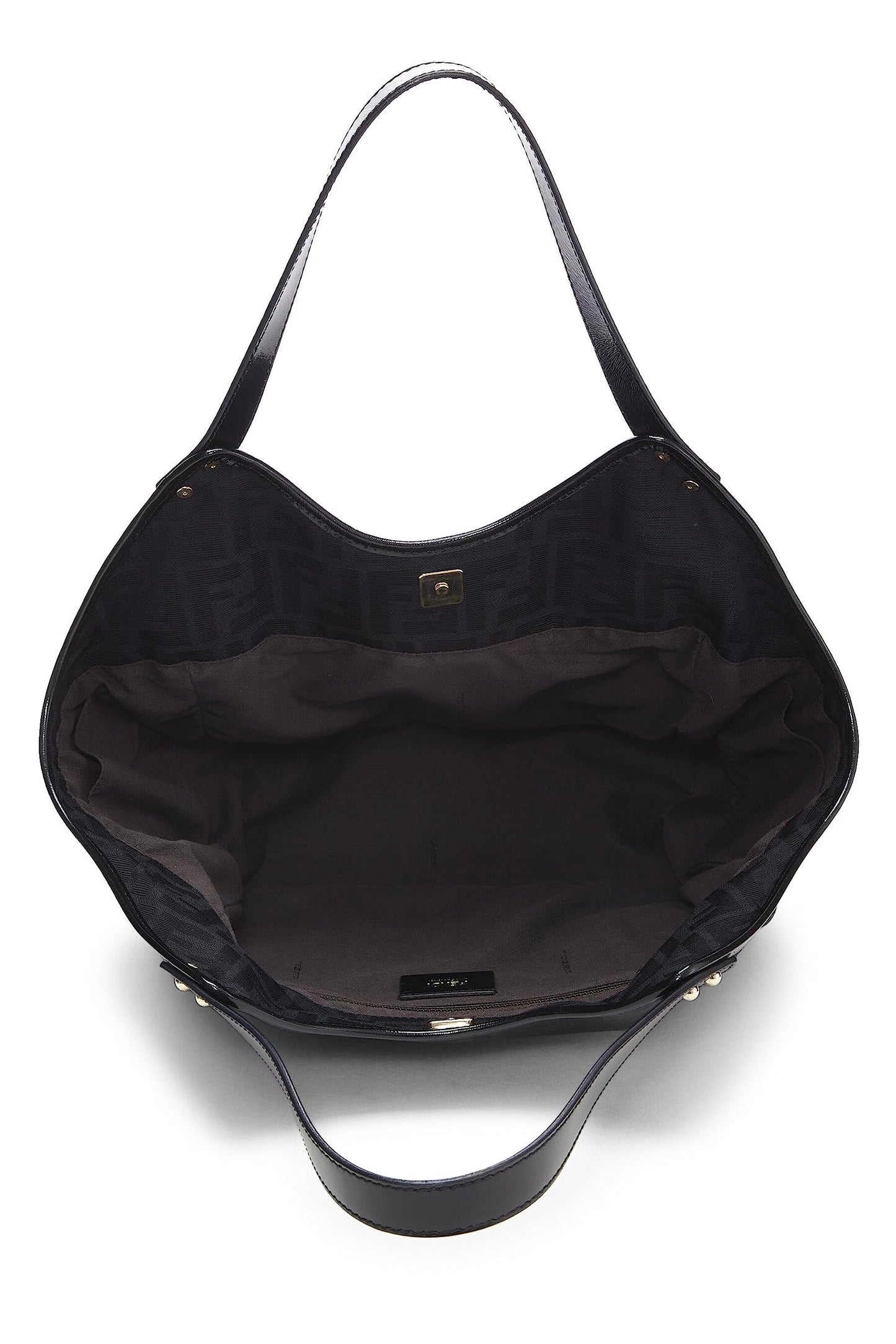 Fendi, sac fourre-tout Zucca Chef noir d'occasion, petit modèle, noir