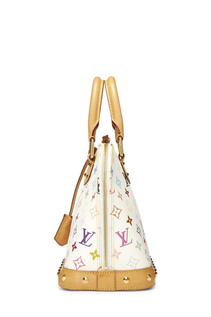 Louis Vuitton, Takashi Murakami x Louis Vuitton Alma PM Blanc Monogram Multicolore d'occasion, Blanc