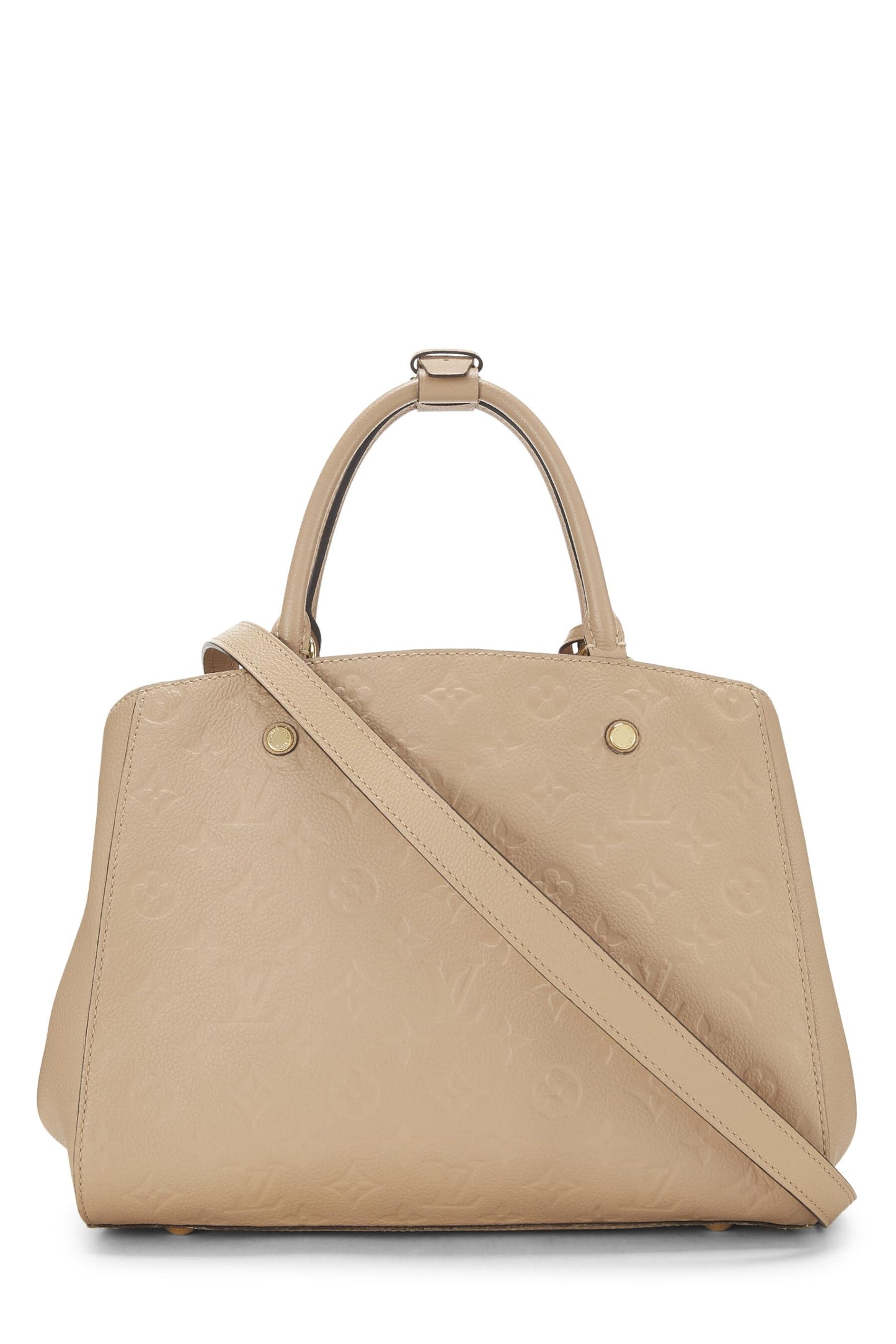 Louis Vuitton, Monogramme beige pré-aimé Empreinte Montaigne MM, Beige