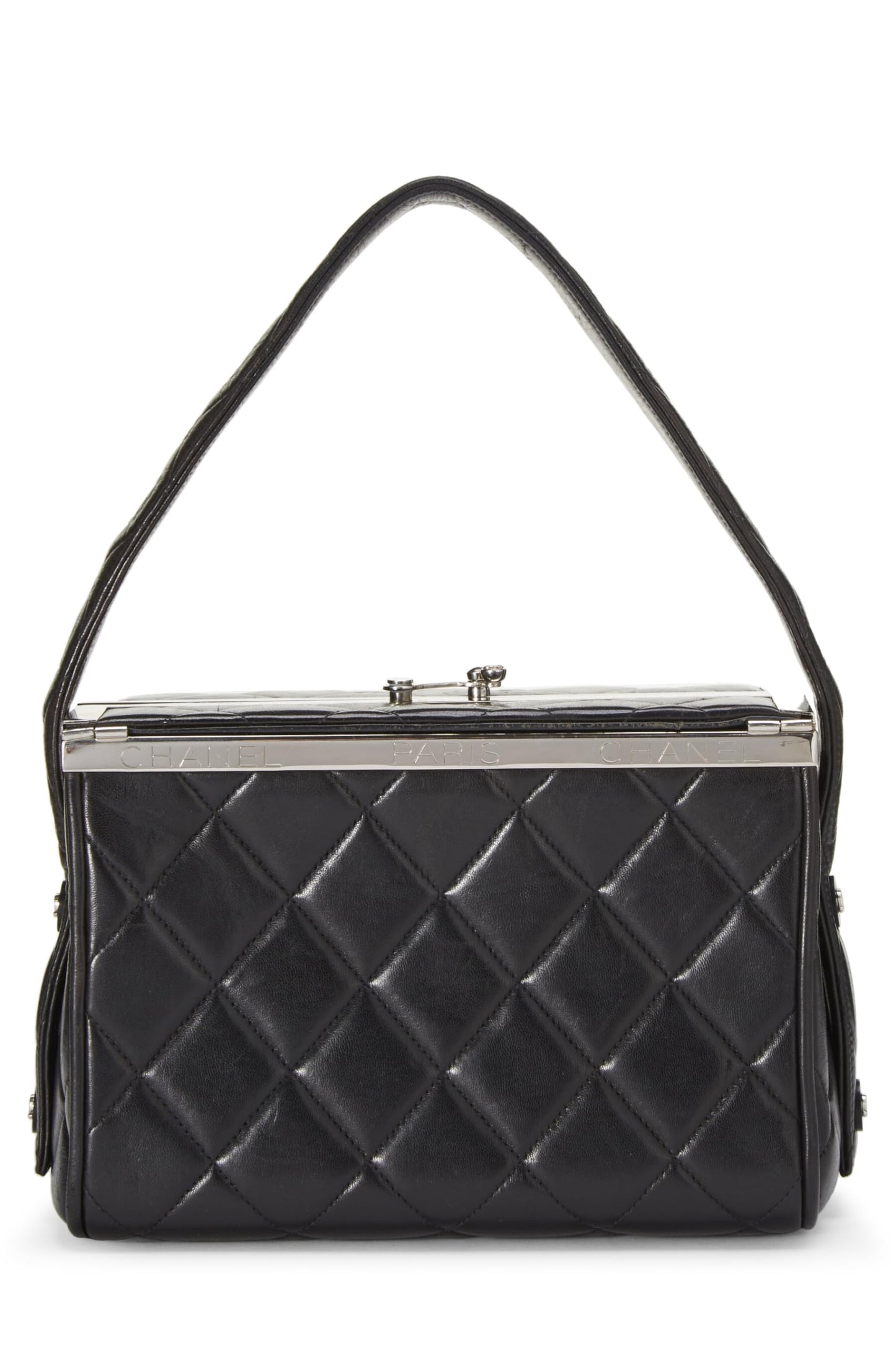 Chanel, Pre-Loved Black Quilted Lambskin Box Vanity Small, Black