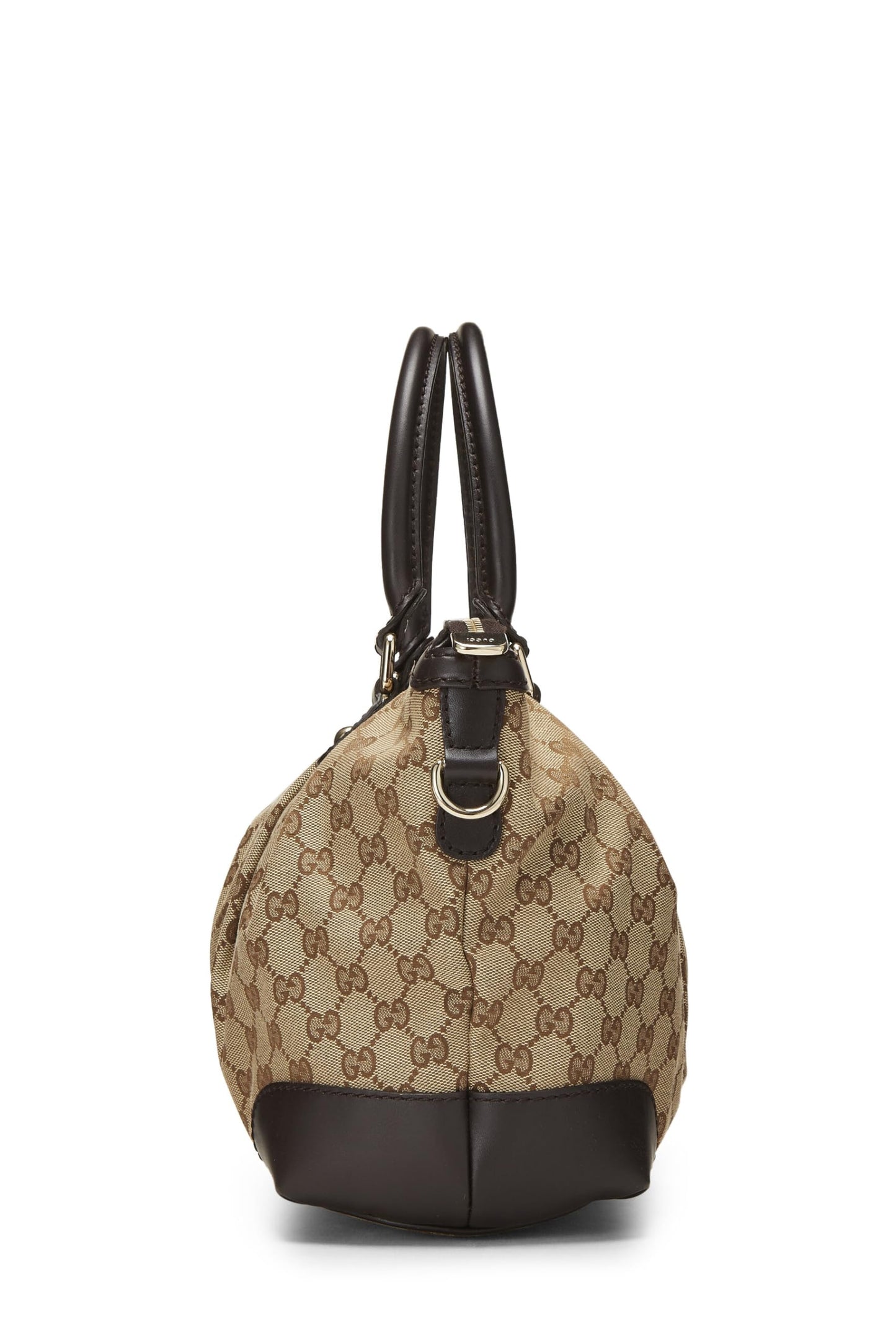 Gucci, sac à main Sukey Handle Medium en toile GG d'origine d'occasion, marron