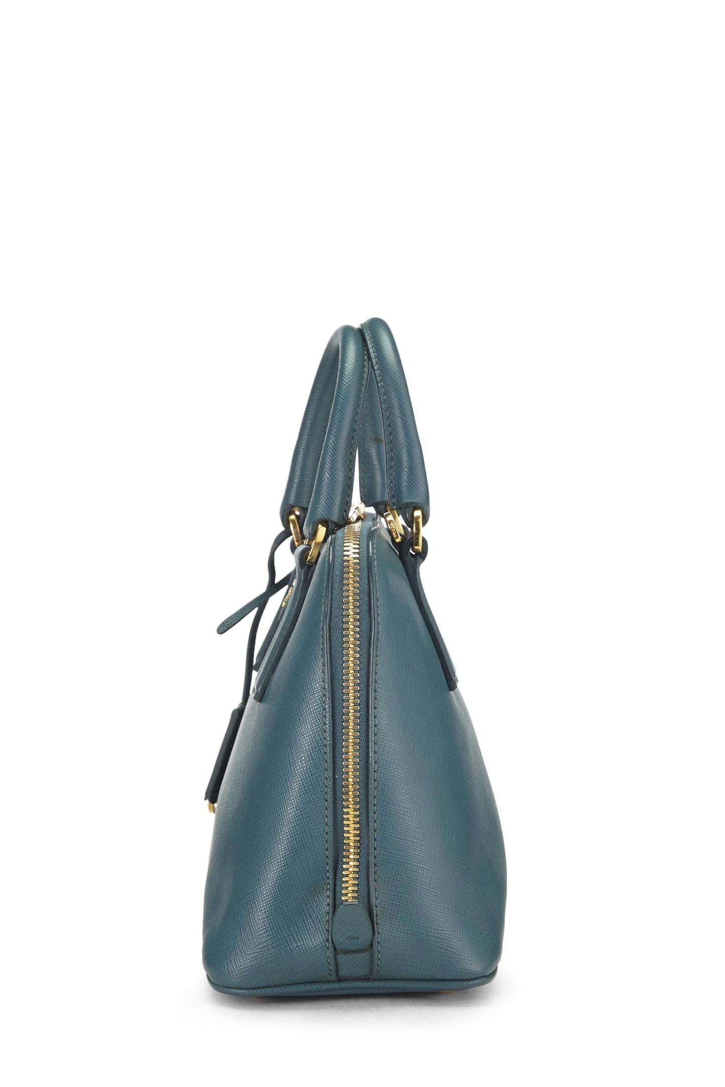 Prada, Pre-Loved Blue Saffiano Leather Promenade Mini, Blue