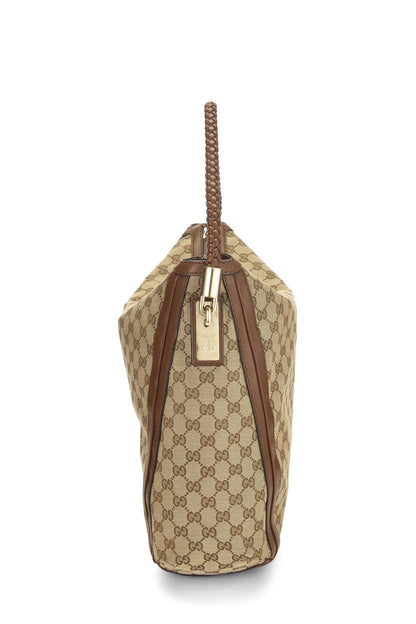 Gucci, Pre-Loved Original GG Canvas Bella Hobo, Brown