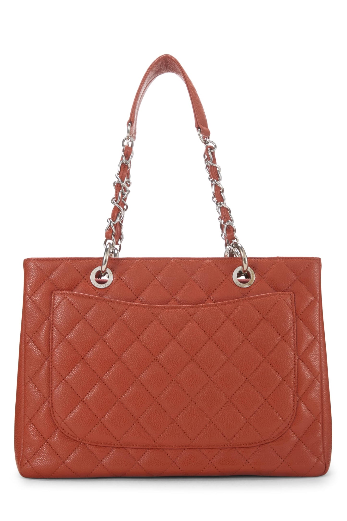 Chanel, Grand sac cabas Orange Caviar d'occasion (GST), Orange