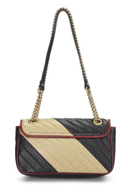 Gucci, sac à bandoulière Marmont en cuir matelassé multicolore d'occasion, multicolore