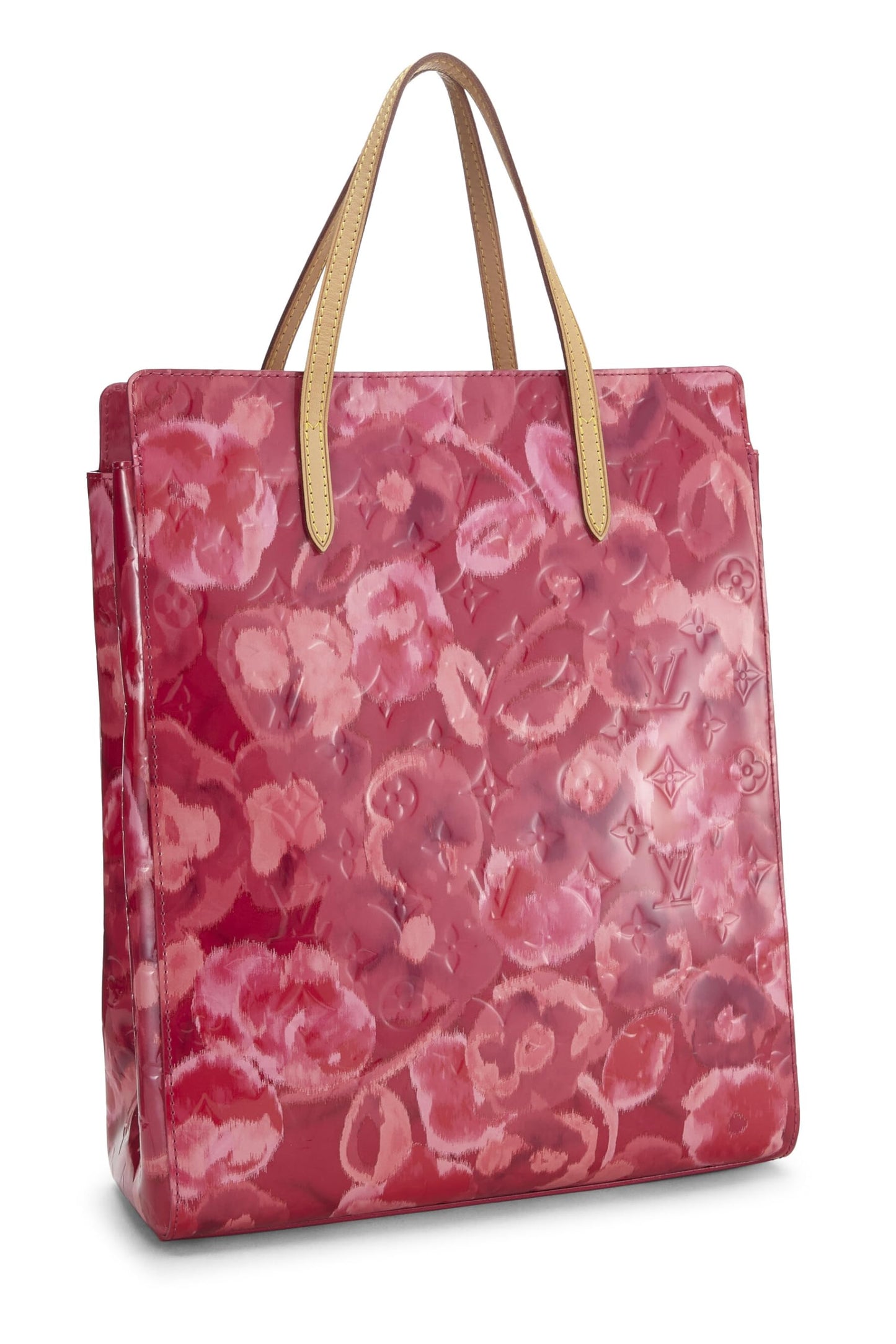 Louis Vuitton, Pre-Loved Pink Monogram Vernis Ikat Flower Catalina, Pink