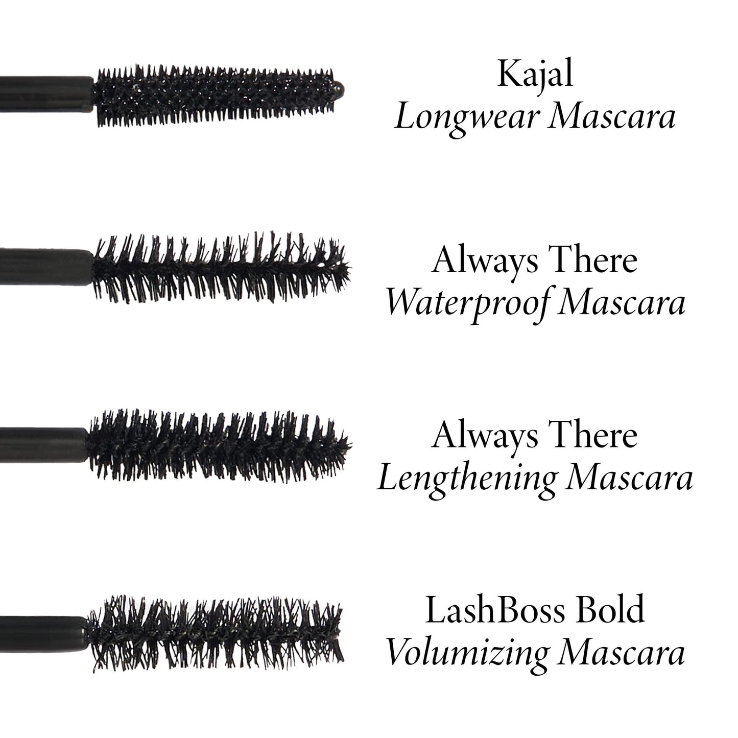 LAURA GELLER NEW YORK Kajal Longwear Mascara - Lengthening, Defining, Curling, Buildable Formula Eye Makeup - Innovative Curling Brush - 1 count