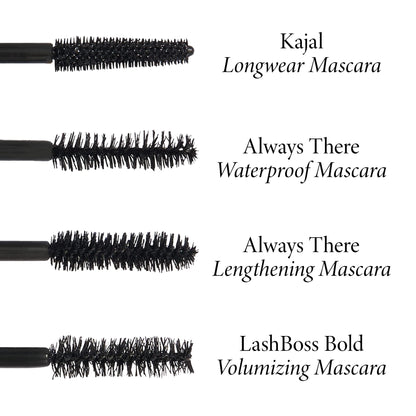 LAURA GELLER NEW YORK Kajal Longwear Mascara - Lengthening, Defining, Curling, Buildable Formula Eye Makeup - Innovative Curling Brush - 1 count