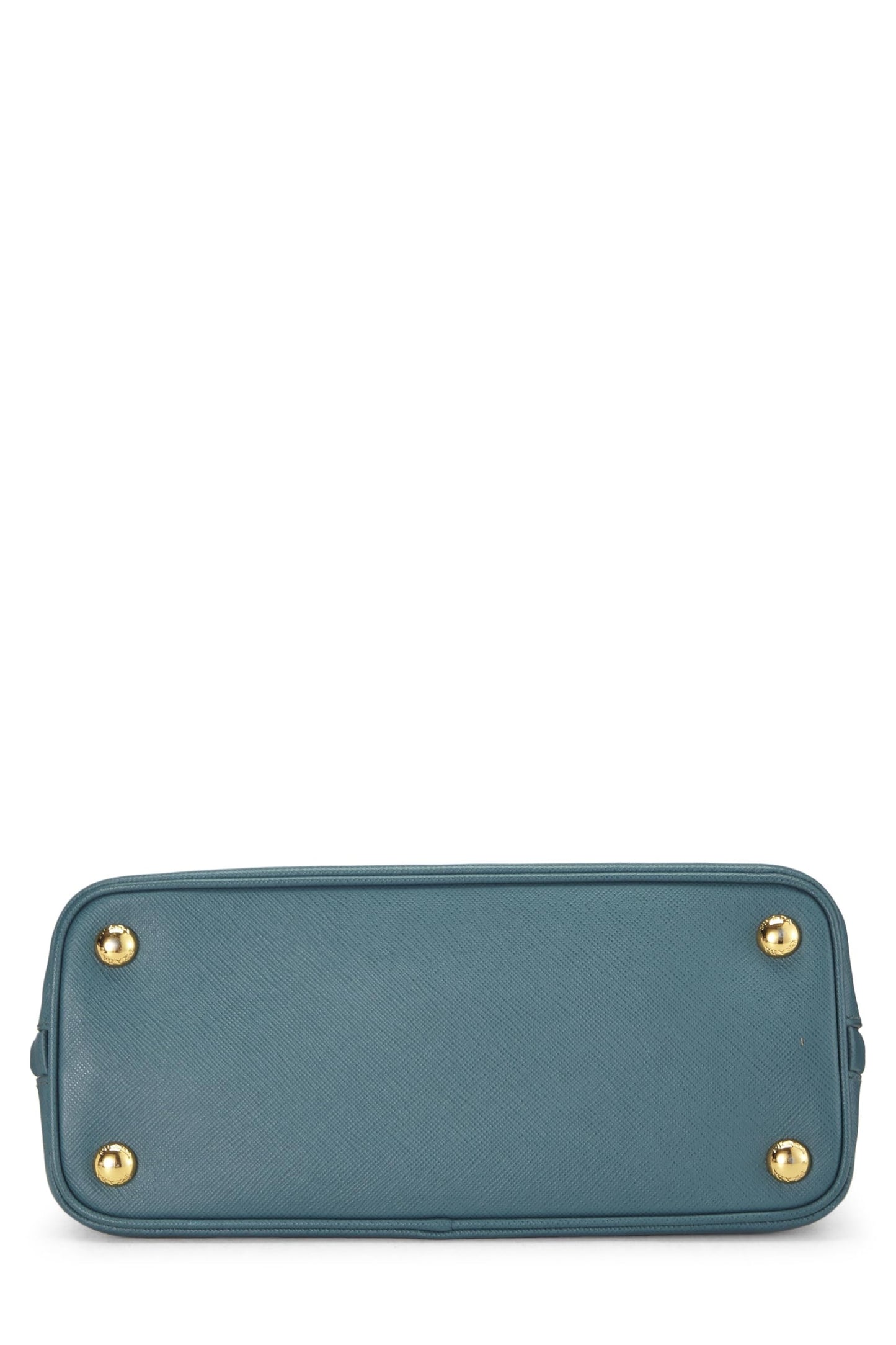 Prada, Promenade Small en saffiano bleu d'occasion, bleu