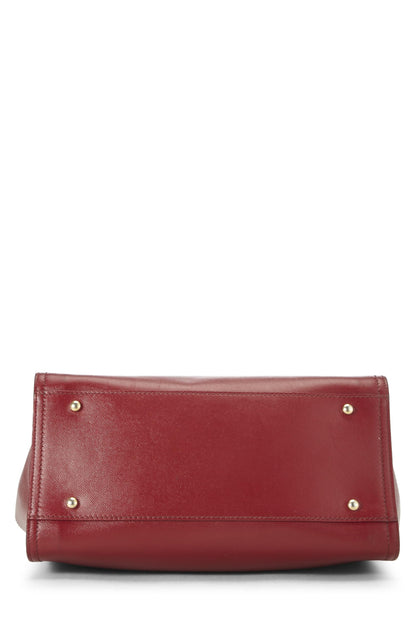 Chanel, Pre-Loved Red Leather Deauville Small, Red