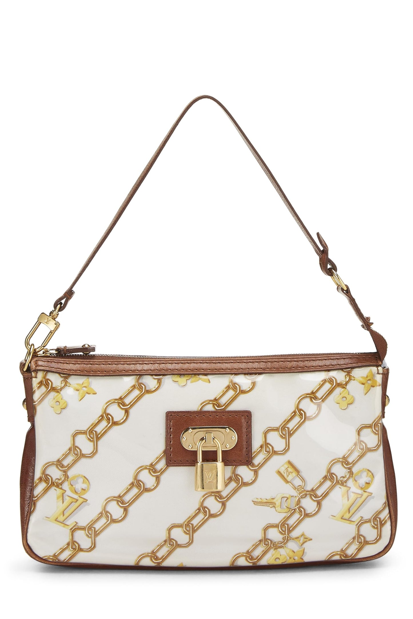 Louis Vuitton, Charms en vinyle monogrammé blanc d'occasion Pochette Accessoires, Blanc