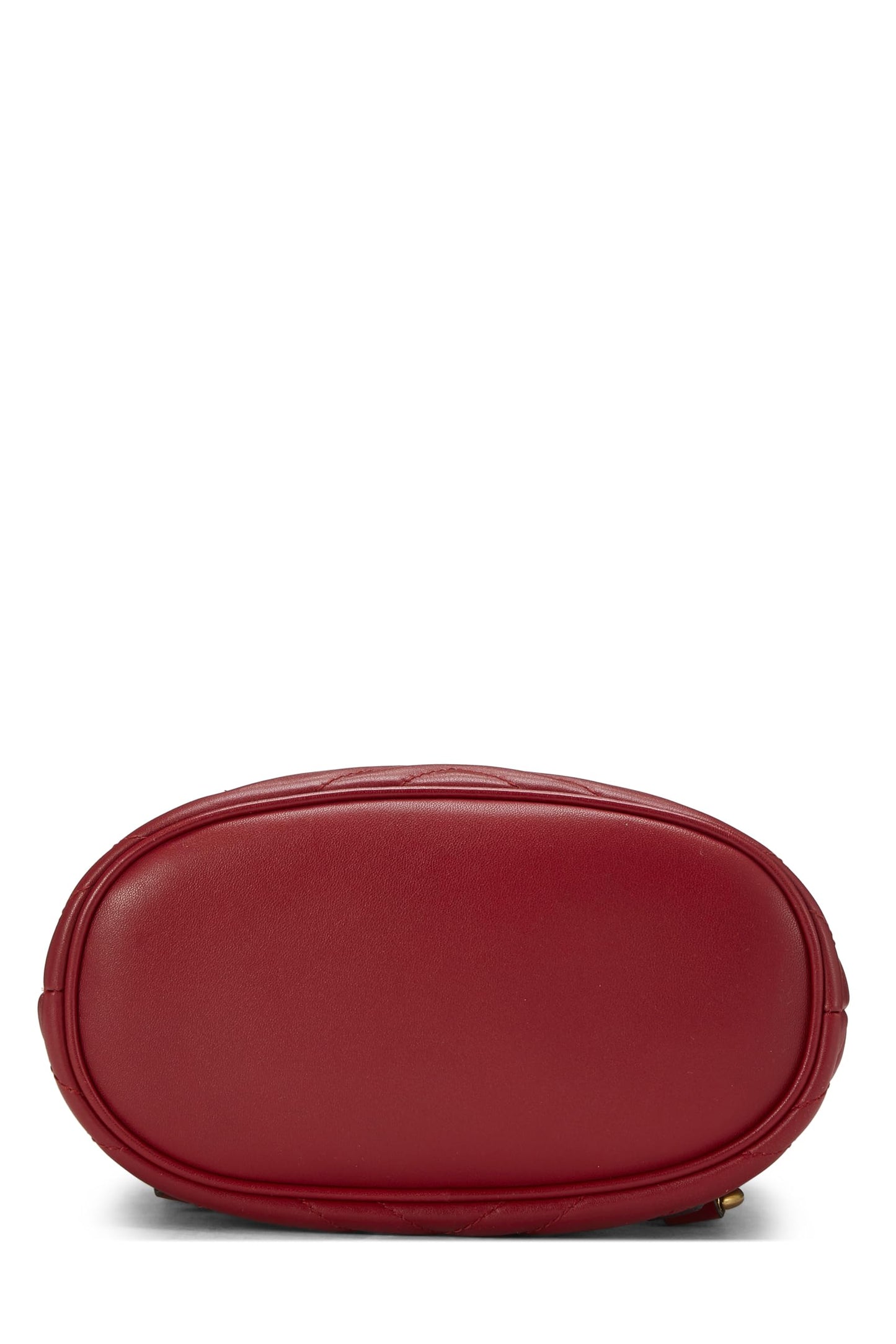 Gucci, sac à dos Marmont GG en cuir rouge d'occasion, petit modèle, rouge