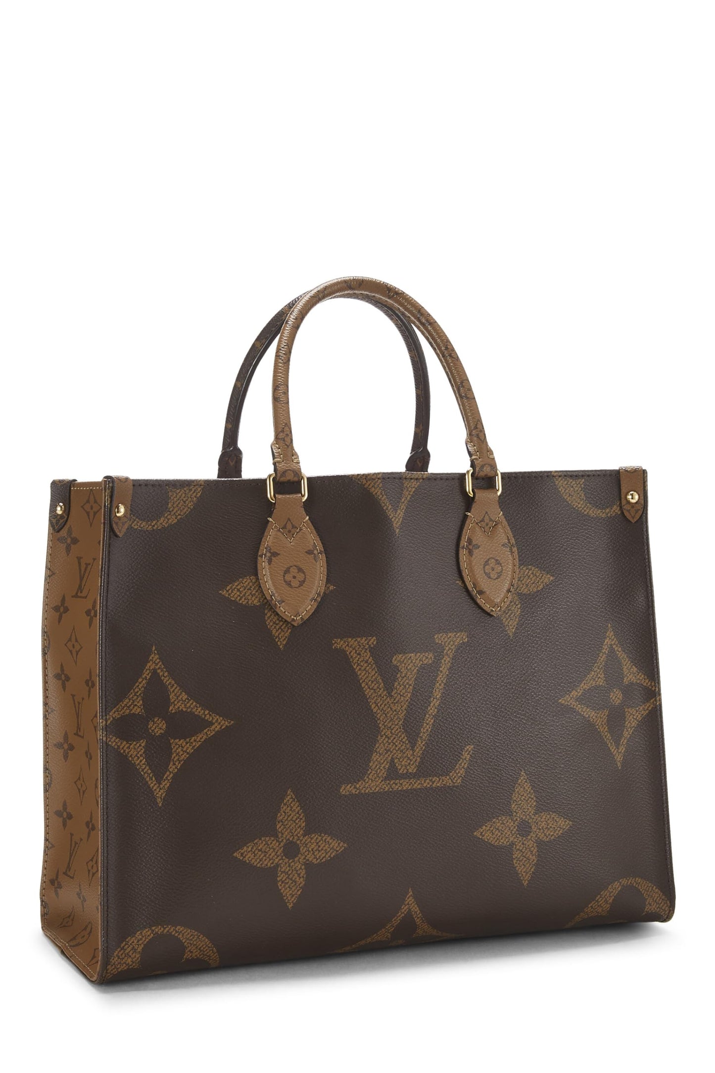 Louis Vuitton, Pre-Loved Monogram Reversed Giant On The Go MM, Brown