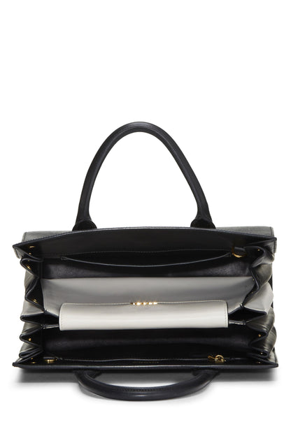 Prada, Bibliotheque Small en cuir saffiano noir d'occasion, noir