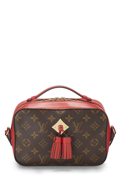 Louis Vuitton, Saintonge de lona con monograma rojo Pre-Loved, Rojo