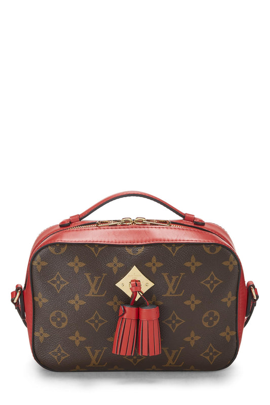 Louis Vuitton, Pre-Loved Red Monogram Canvas Saintonge, Red