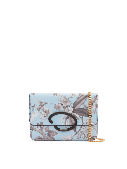 Oscar de la Renta, Flora &amp; Fauna Impreso O Pochette, Azul/Gris