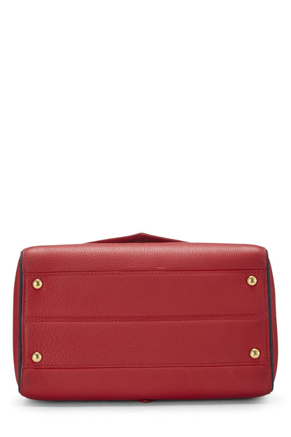 Louis Vuitton, sac Double V en cuir monogrammé rouge d'occasion, rouge