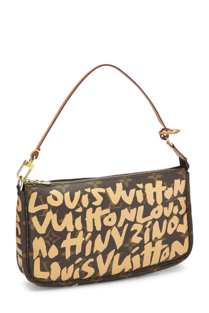 Louis Vuitton, Pochette Graffiti Monogrammée Beige Stephen Sprouse x Louis Vuitton d'occasion, Beige