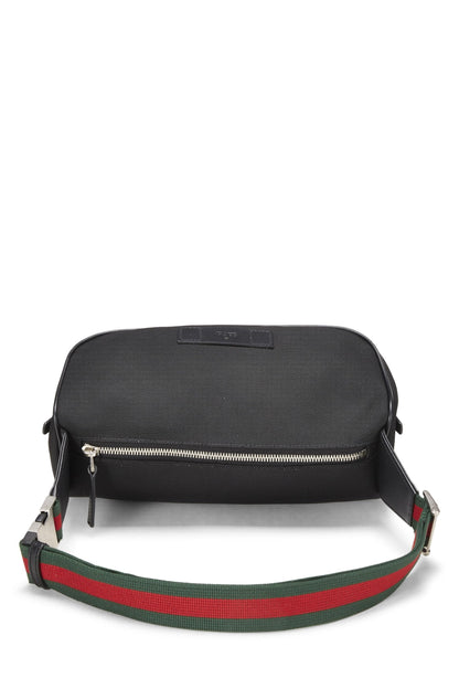 Gucci, Pre-Loved Black Canvas Techno Sling Bag, Black