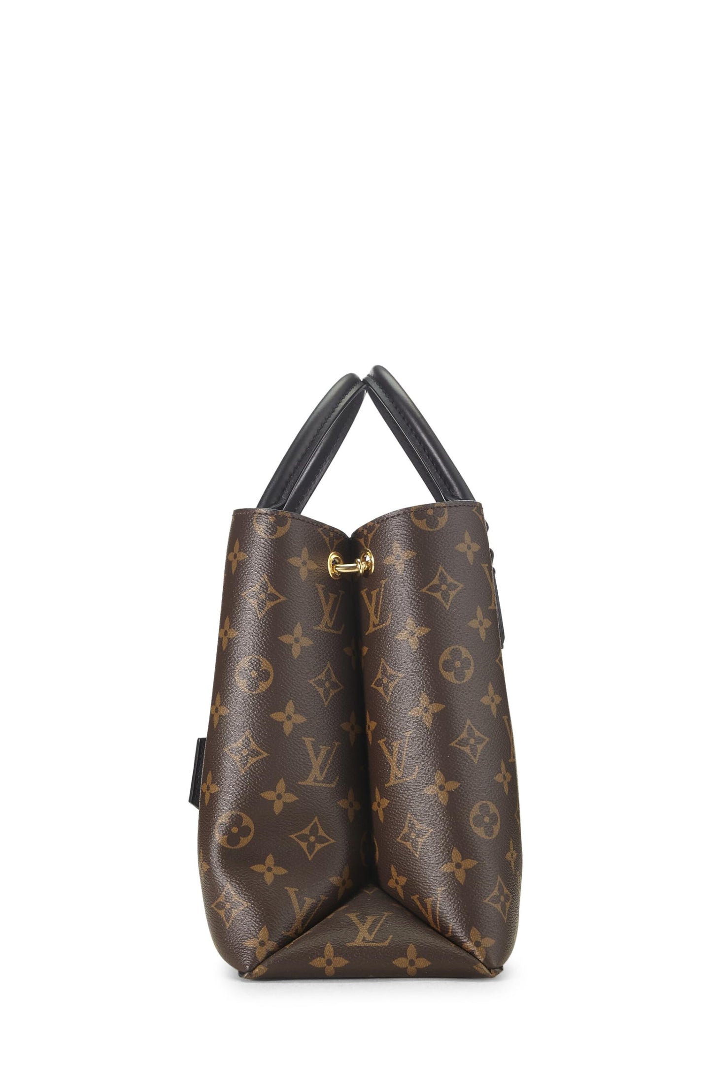 Louis Vuitton, sac fourre-tout zippé à fleurs monogrammé noir d'occasion, noir